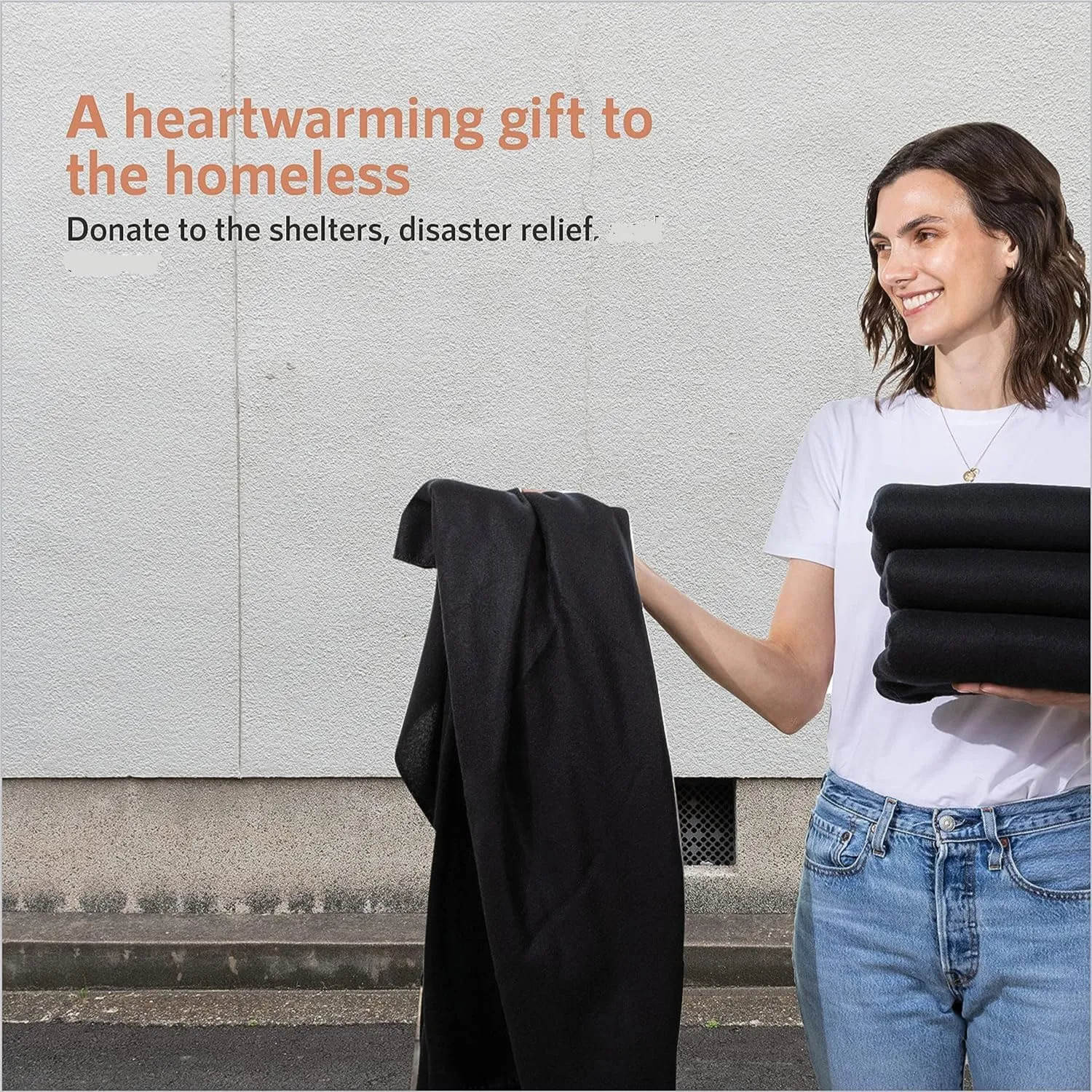 (24 Pack) Bulk Fleece Throw Blankets for Wedding Favors, Homeless Women, Men, Homes, Bed, Sofa, Couch, Office, Pet Blankets, Travel | Soft Warm Lightweight Throw Blankets in Bulk (Black)