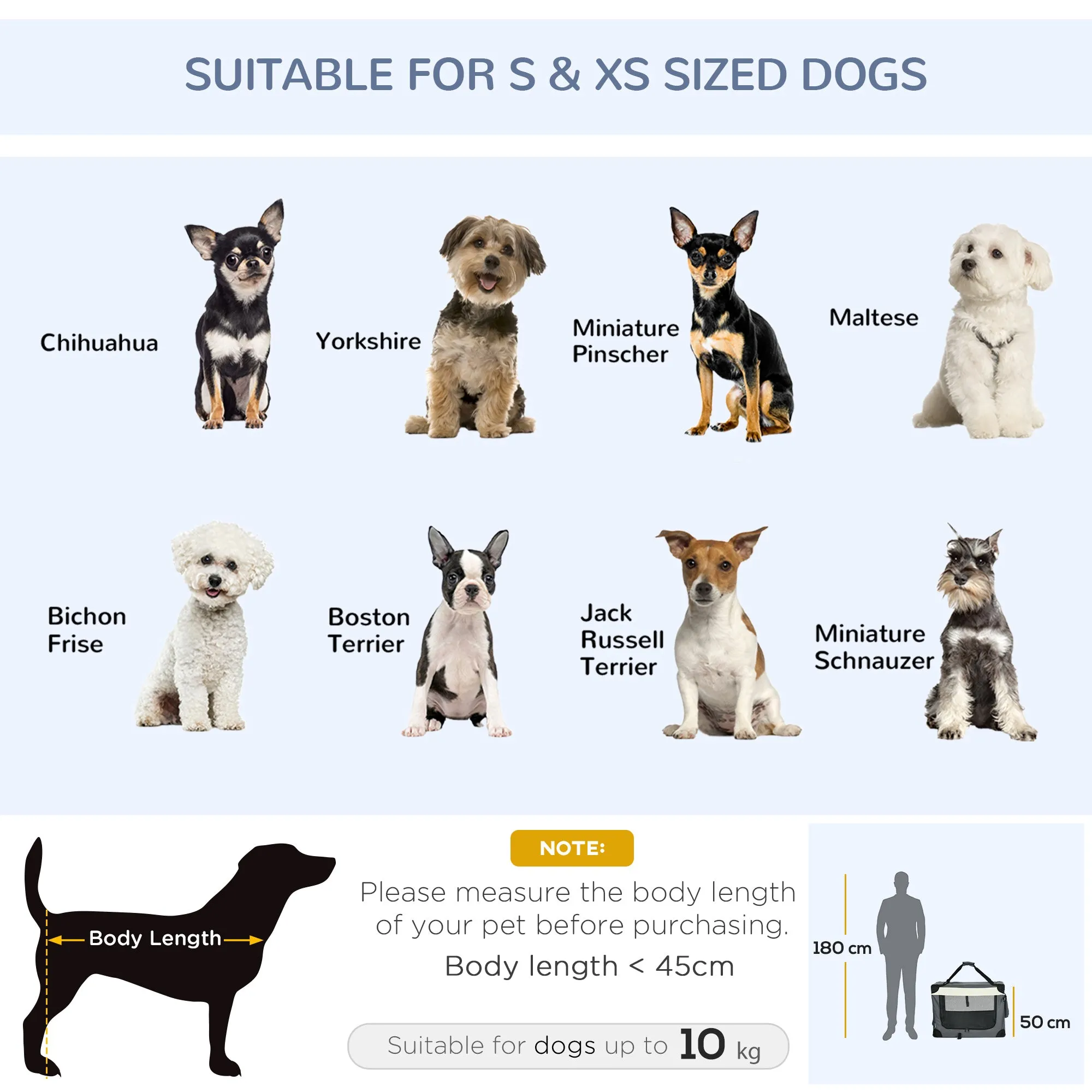 70cm Foldable Pet Carrier, with Cushion, for Small Dogs and Cats - Grey