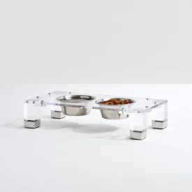 Acrylic Glam Feeder with Silver Accents
