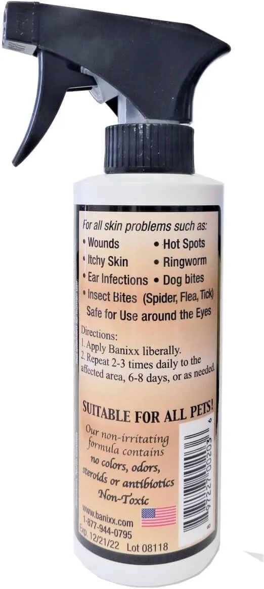 Banixx Pet Care Spray Dog Wound Care - 8 Oz