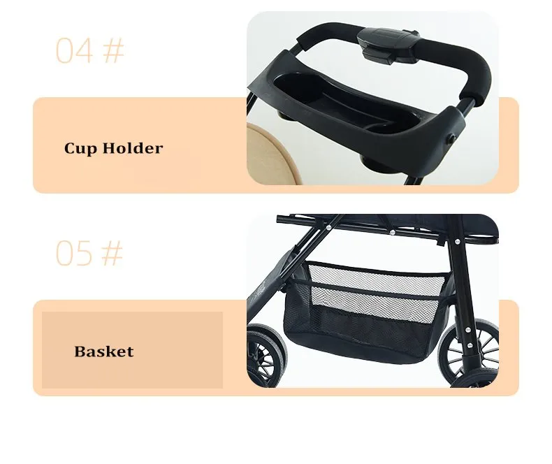 BNDC 102 Pram & Stroller For Dogs & Cats (Khaki)
