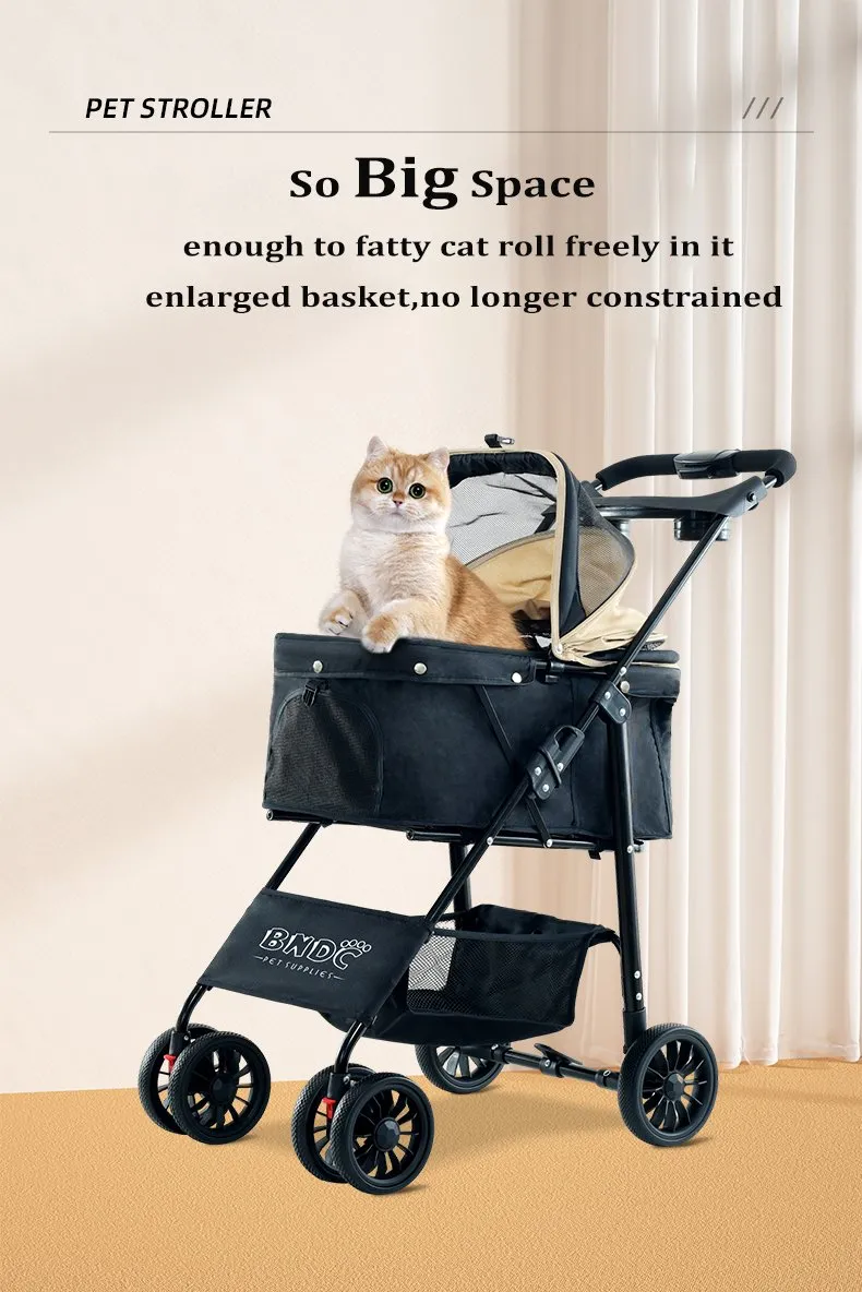 BNDC 102 Pram & Stroller For Dogs & Cats (Khaki)