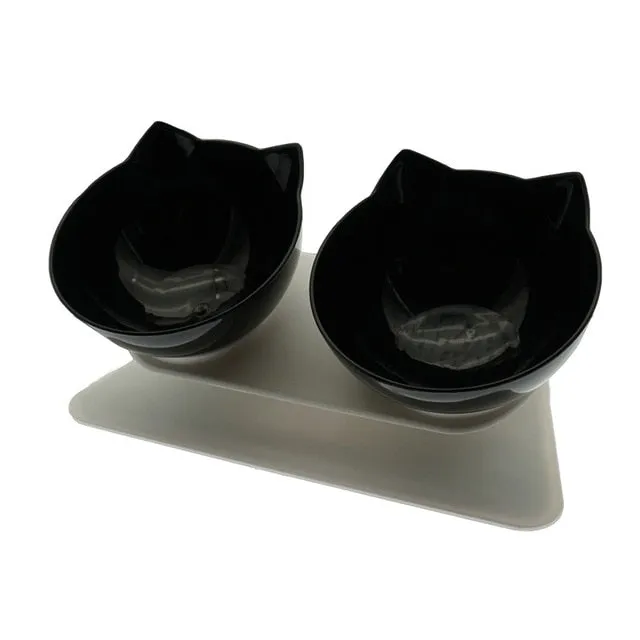 Cat Bowl With Stand Pet Feeding