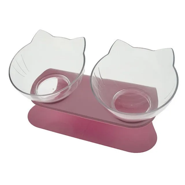 Cat Bowl With Stand Pet Feeding