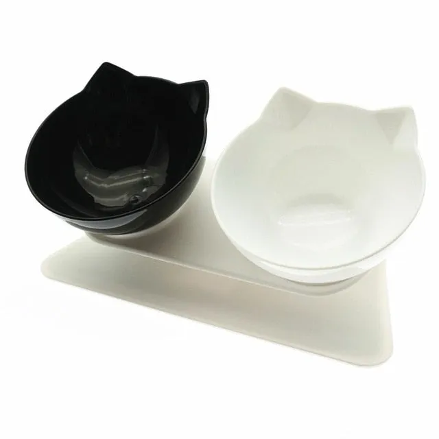 Cat Bowl With Stand Pet Feeding