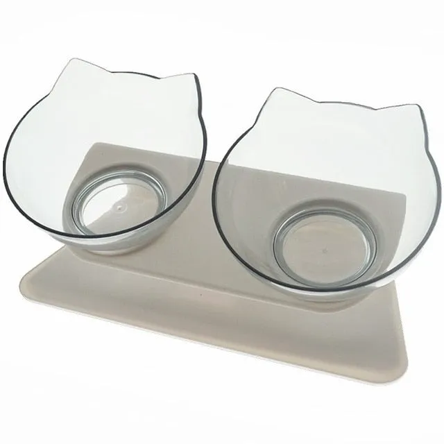 Cat Bowl With Stand Pet Feeding