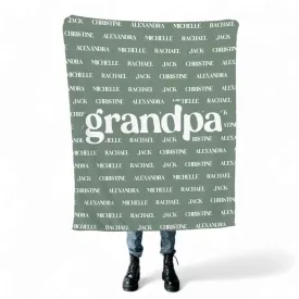 Custom Name Blanket with Family Names - Personalized Gift for Loved Ones