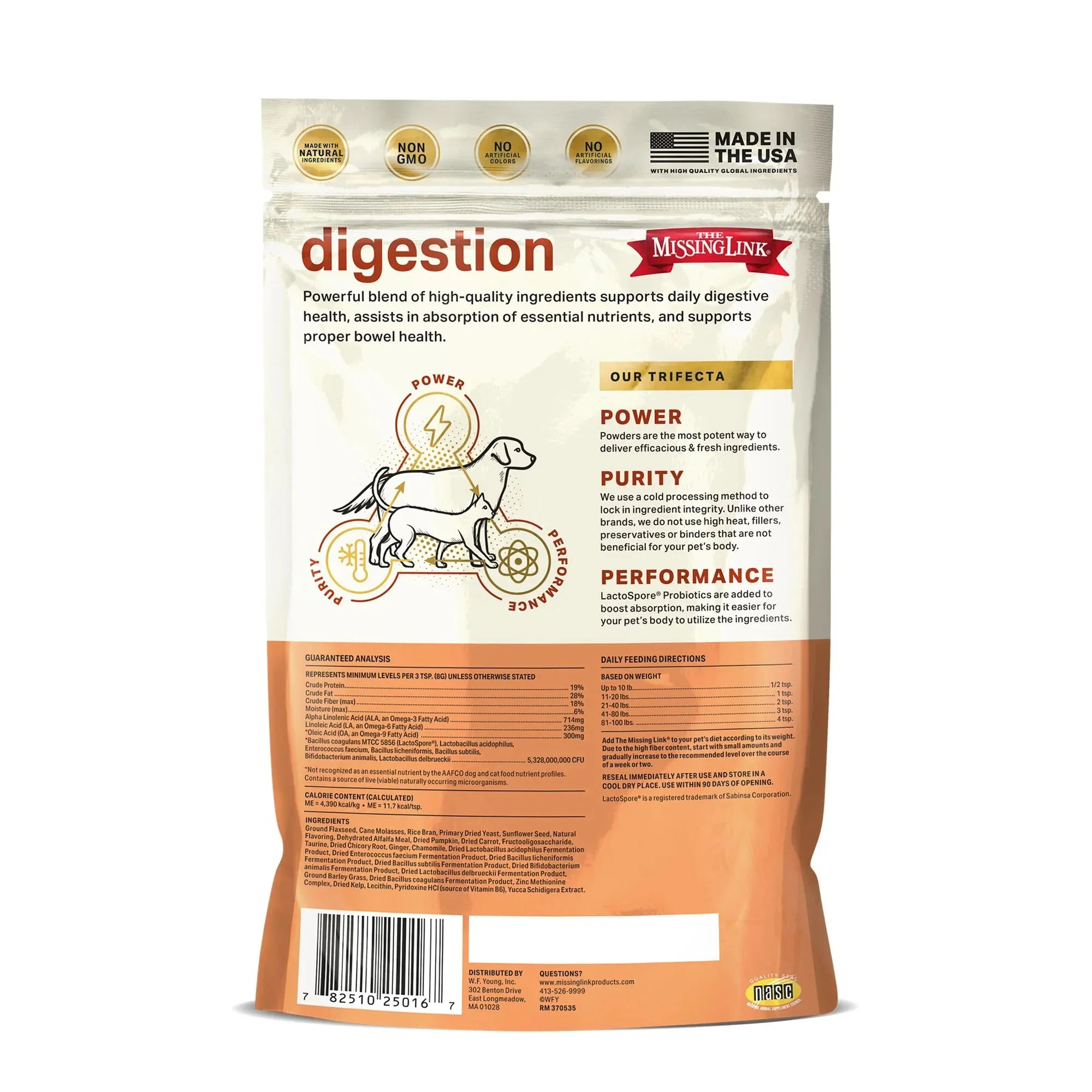 Digestion Supplement Powder for Dogs & Cats - 1lb.