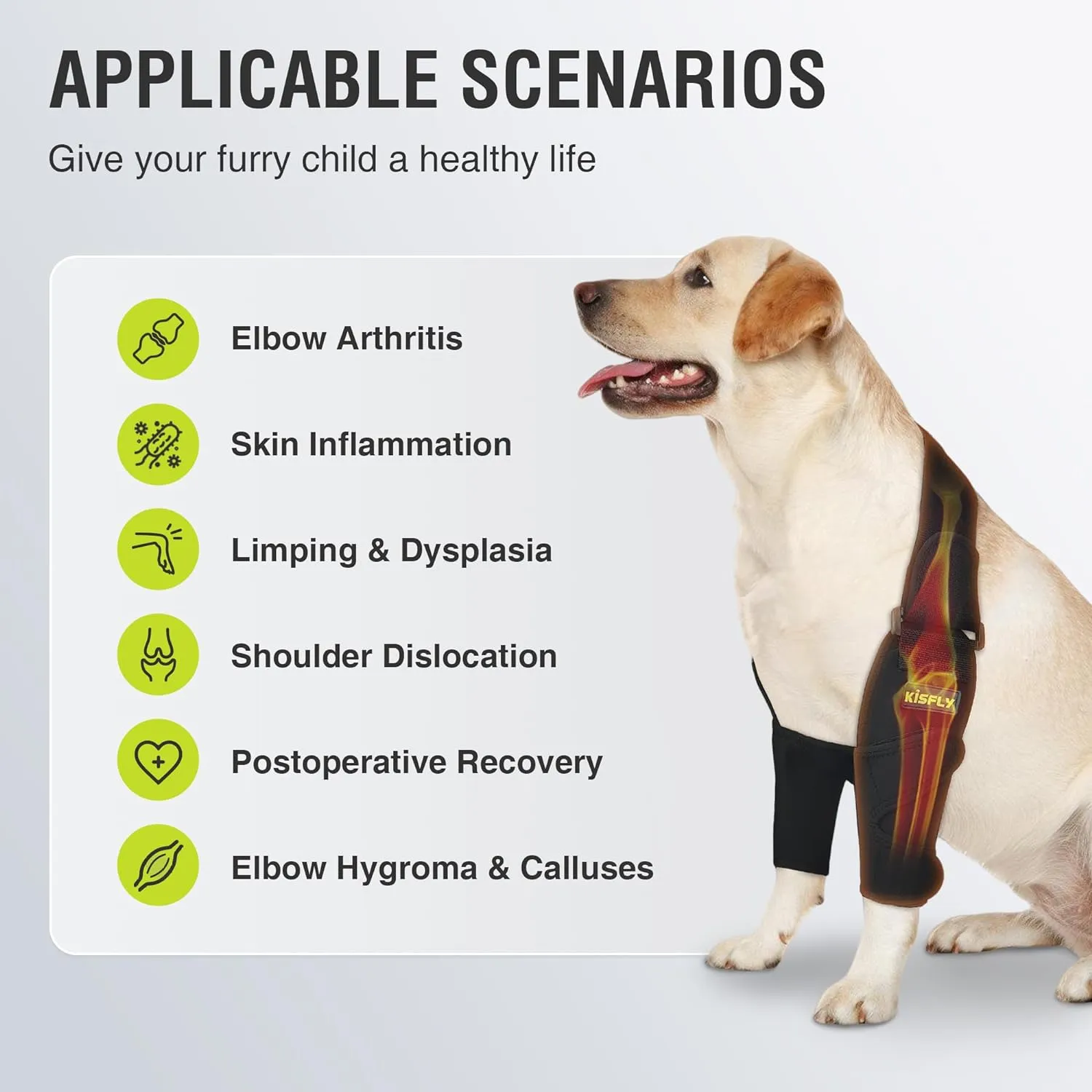 Dog Elbow Protector for Osteoarthritis Canine Elbow and Shoulder Support Dysplasia Elbow Calluses Pressure Sores Dog Front Leg Brace for Better Recovery Both Legs XL