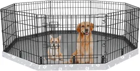 Dog Playpen Bottom Pad Fits for 24 Inch 8 Panels Regular Octagon Metal Exercise Pet Playpen, Dog Crate Pad Puppy Playpen Pad. (Note: Playpen Not Included) -Gray