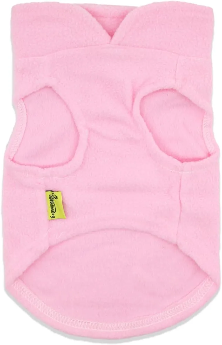 DroolingDog Cat Sweater Fleece Vest Lightweight Cat Clothes for Small Cats Only, Medium, Pink