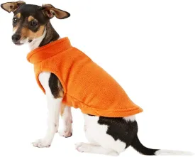 DroolingDog Small Dog Fleece Shirts Cat Fleece Vest for Small Dogs, Medium, Orange