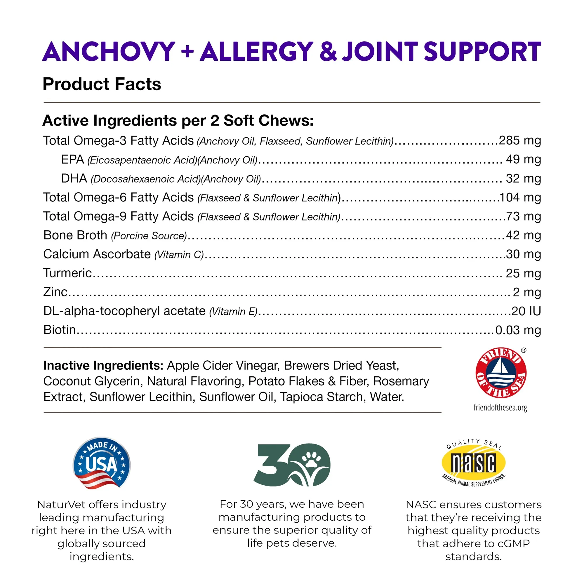 Evolutions - Anchovy   Allergy & Joint Support Soft Chews