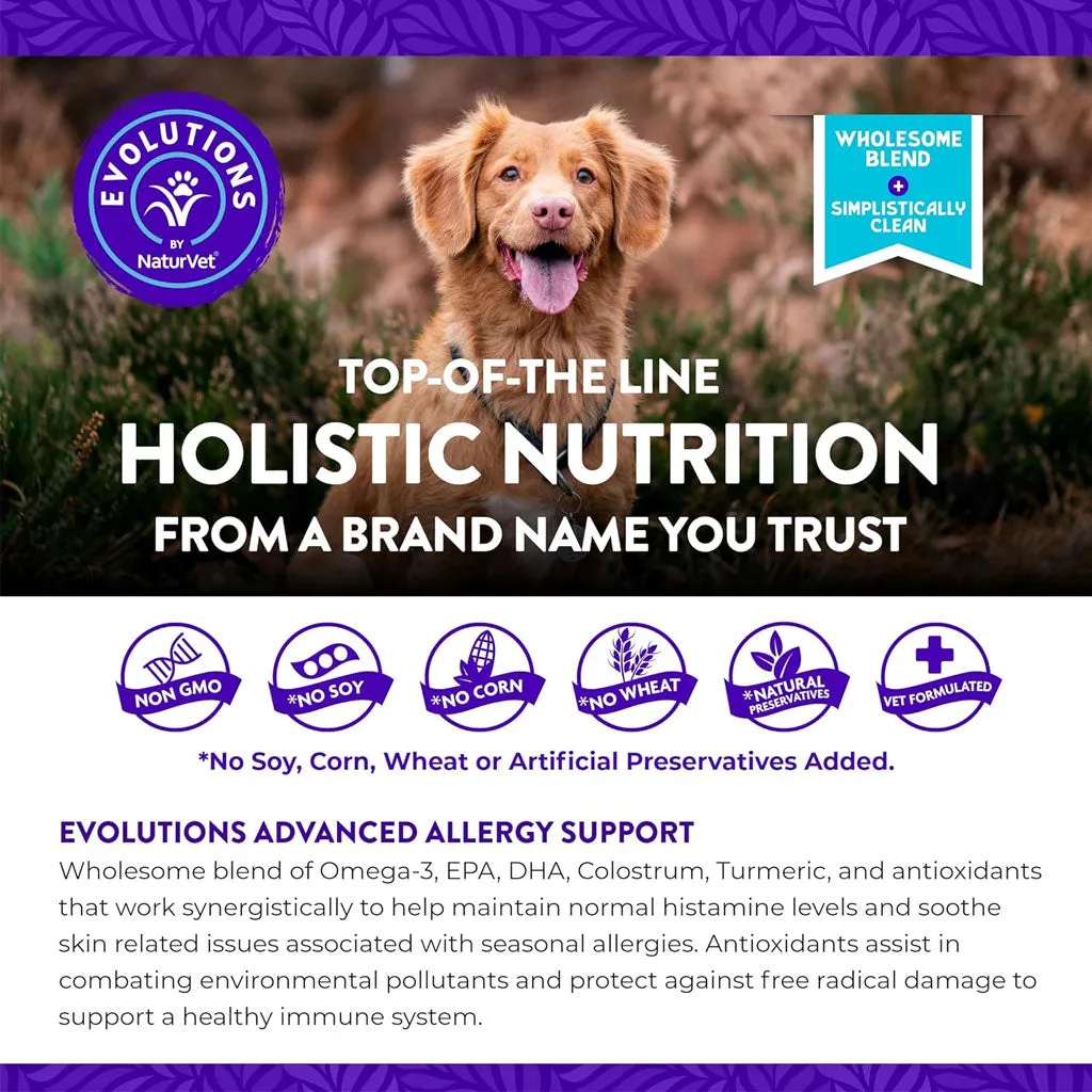 Evolutions by NaturVet Advanced Allergy Support Soft Chews for Dogs, 90 count