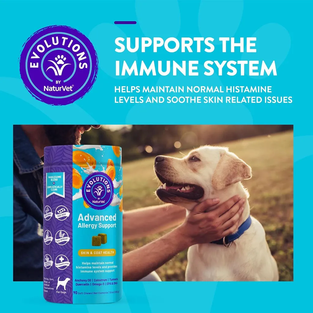 Evolutions by NaturVet Advanced Allergy Support Soft Chews for Dogs, 90 count
