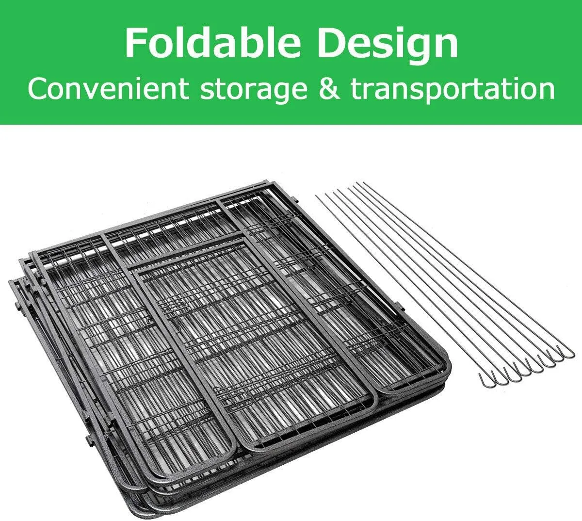 Giantex 40" 16/8 Panel Pet Playpen with Door, Foldable Dog Exercise Pen, Portable Free-Standing Cat Fence, for Outdoor & Outdoor, Metal Dog Puppy Cat Exercise Fence Barrier Kennel (8 Panels, 40'')