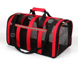 M 43*26*24cm red Portable pet outdoor mesh breathable backpack AZ15211