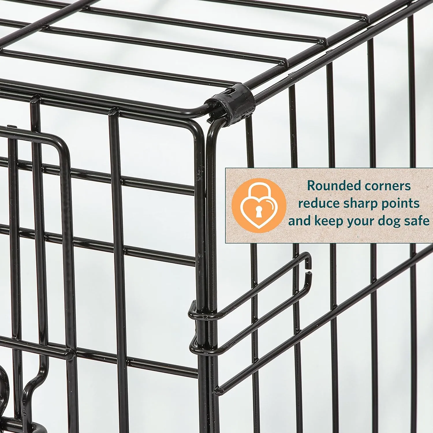 MidWest Homes for Pets Dog Crate | Midwest Life Stages 36' Folding Metal Dog Crate | Divider Panel, Floor Protecting Feet, Leak-Proof Dog Pan | 36L x 23W x 25H Inches, Intermediate Dog Breed, Black