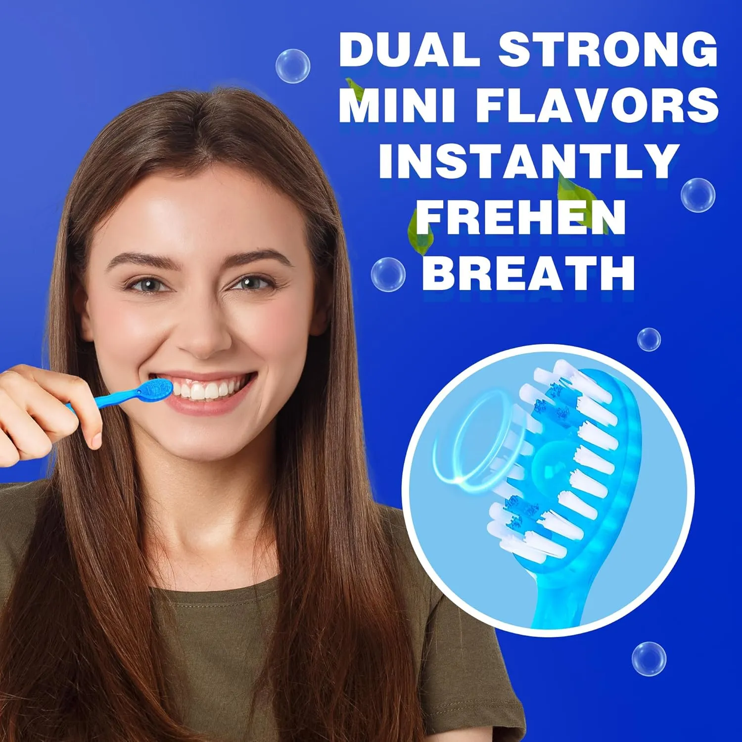 Mini Disposable Toothbrushes with Toothpaste 5 in 1 Travel Portable Toothbrush with Toothpaste   Tongue Scraper   Picks Floss Travel Case Individually Wrapped (Green Plum Tea, 26)