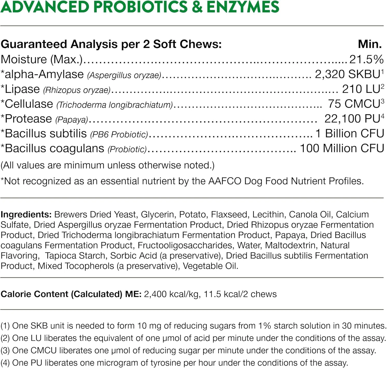 NaturVet Advanced Probiotics and Enzymes Supplement, Plus Vet Strength PB6 Probiotic, Soft Chews, Made in The USA with Globally Source Ingredients 70 Soft Chews