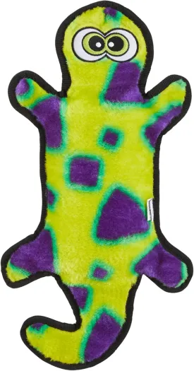Outward Hound Durablez Stuffing-Free Squeaky Interactive Dog Toy, Tough Plush, Gecko, Green, Large