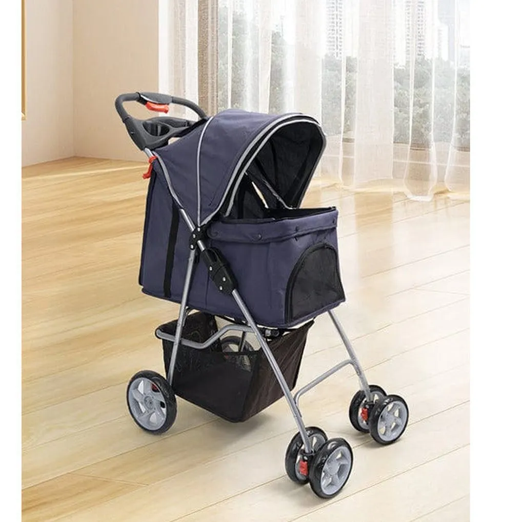 Pawise Pet Stroller With 4 Wheels-Blue 68X46X100Cm
