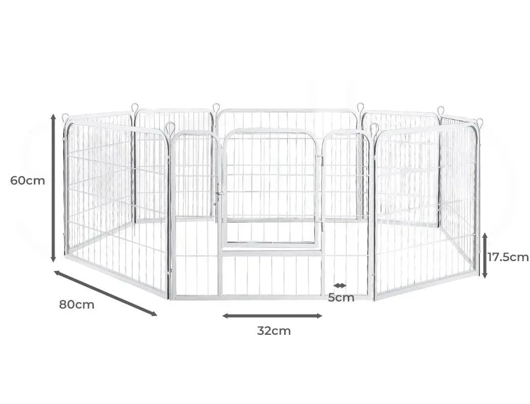 PaWz 8 Panel Playpen White