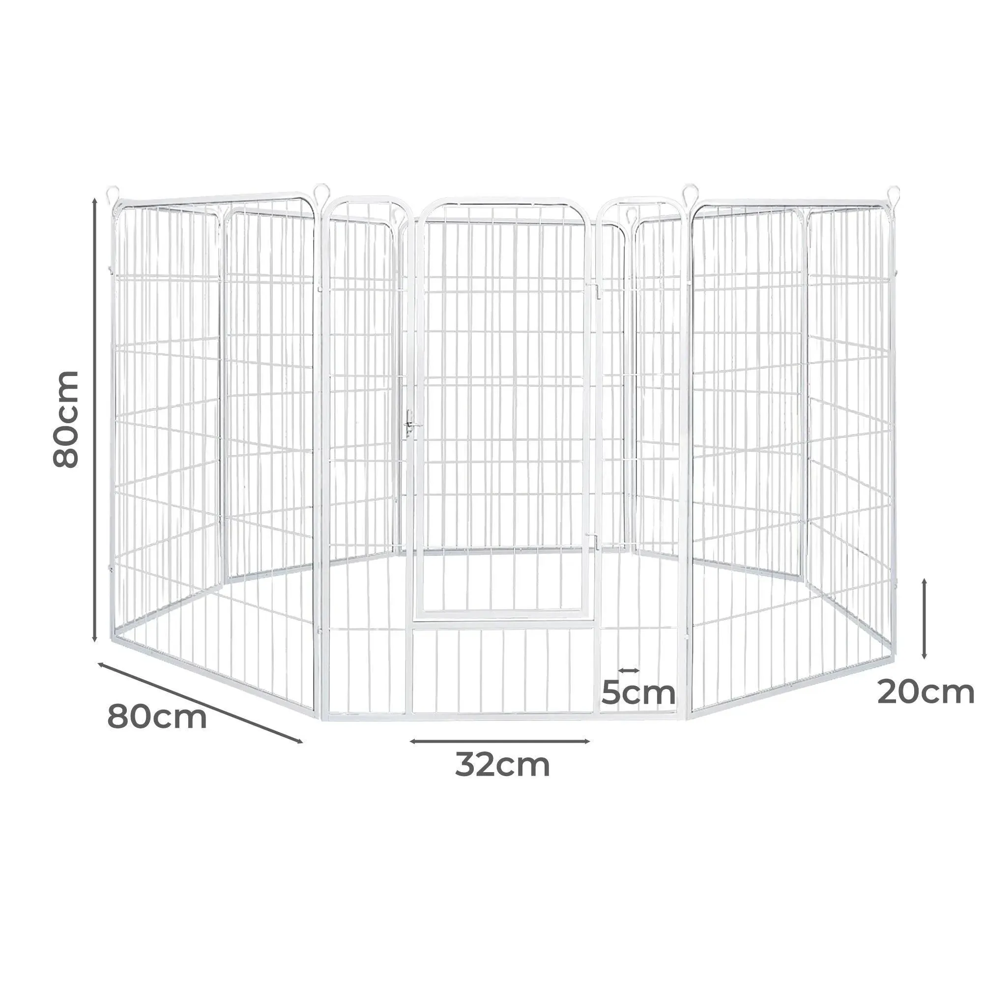 PaWz 8 Panel Playpen White