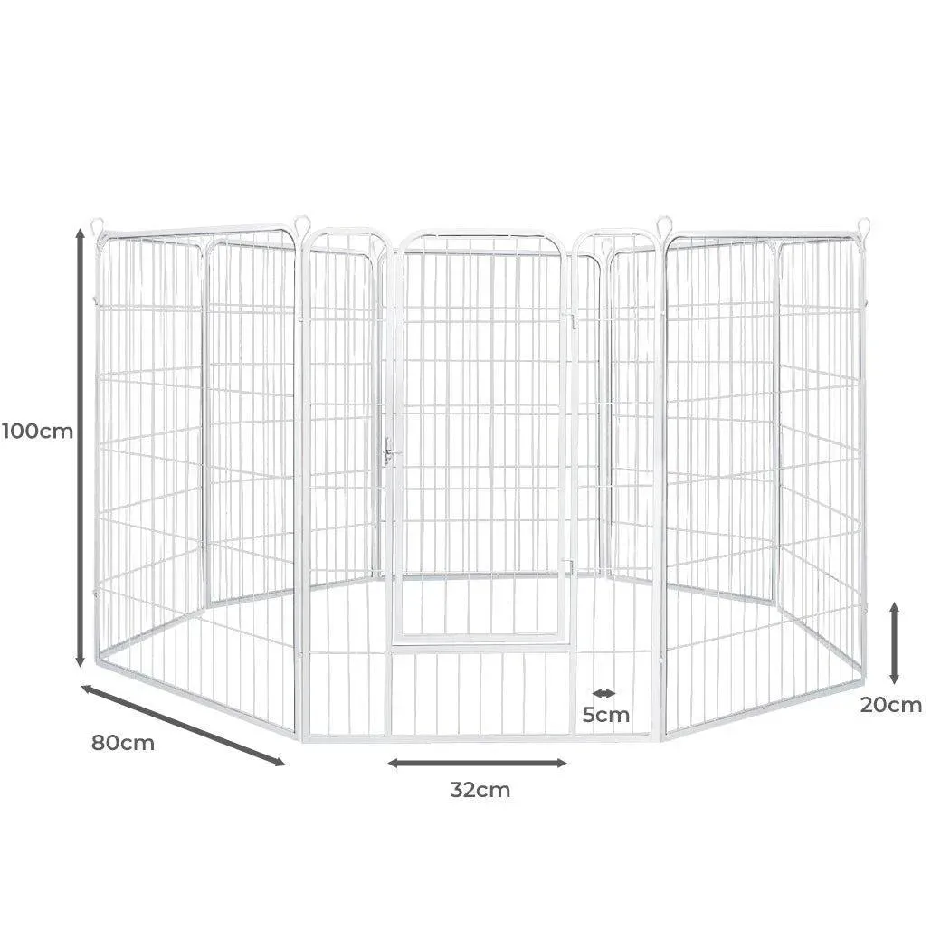 PaWz 8 Panel Playpen White