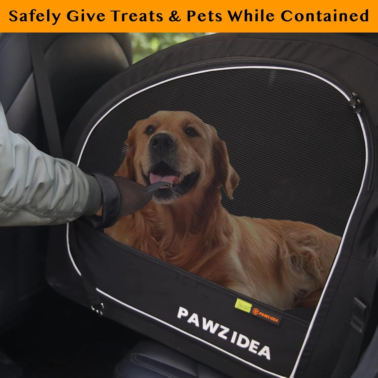 PAWZIDEA Dog Stroller for Large Dogs, Pet Stroller with Detachable Carrier for Portable Dog Crate for Car Seat, Foldable Dogs Jogger Strollers, All Terrain 9 Wheels, Adjustable Handle, Up to 110lb