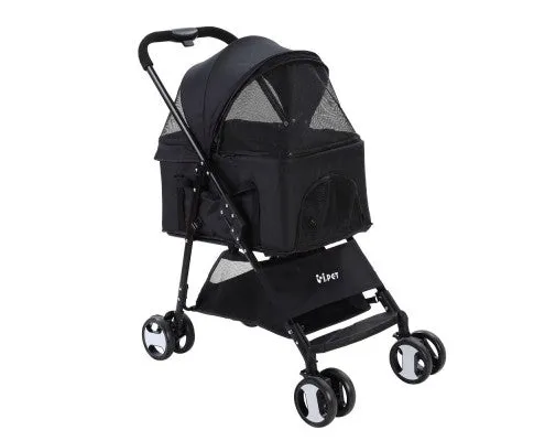 Pet Stroller & Carrier Foldable Pram 3 in 1 - Black