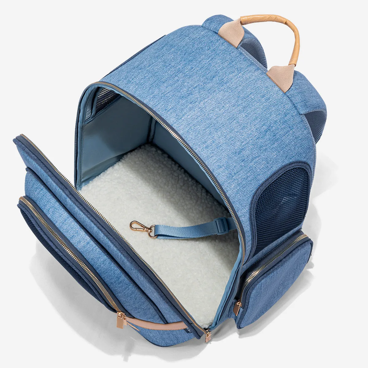 PETSFIT Vira Blazer Denim Backpack for Stylish Pets