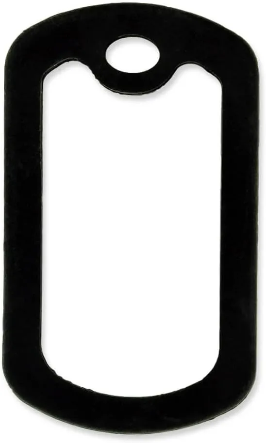 PinMart Military Dog Tag Silencer  Silicone Rubber ID Tag Protector  Edge Bumper Prevents Noise & Scratching, Black