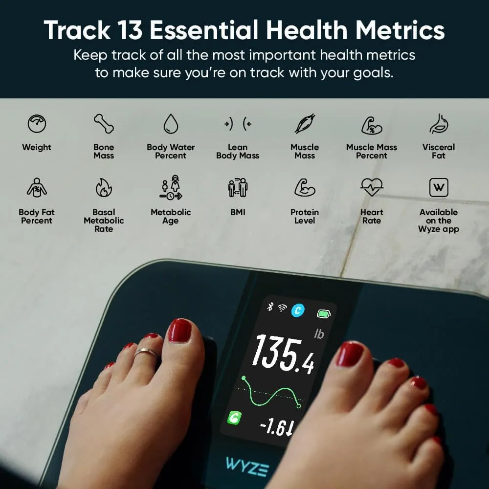 Smart Scale Ultra with 4.3" Color Display, FSA HSA Eligible, Digital Scale for Body Weight BMI Muscle Mass, Heart Rate Monitor, Wi-Fi & Bluetooth Weight Scale with Baby/Pet/Luggage Mode, 400lbs
