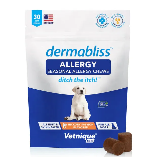 Vetnique Labs DermaBliss Allergy - Seasonal Allergy & Immune Support Chews (Salmon flavor)