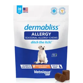 Vetnique Labs DermaBliss Allergy - Seasonal Allergy & Immune Support Chews (Salmon flavor)