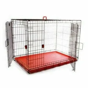 VOYAGER WIRE CRATE - 2 DOORS M,  RED