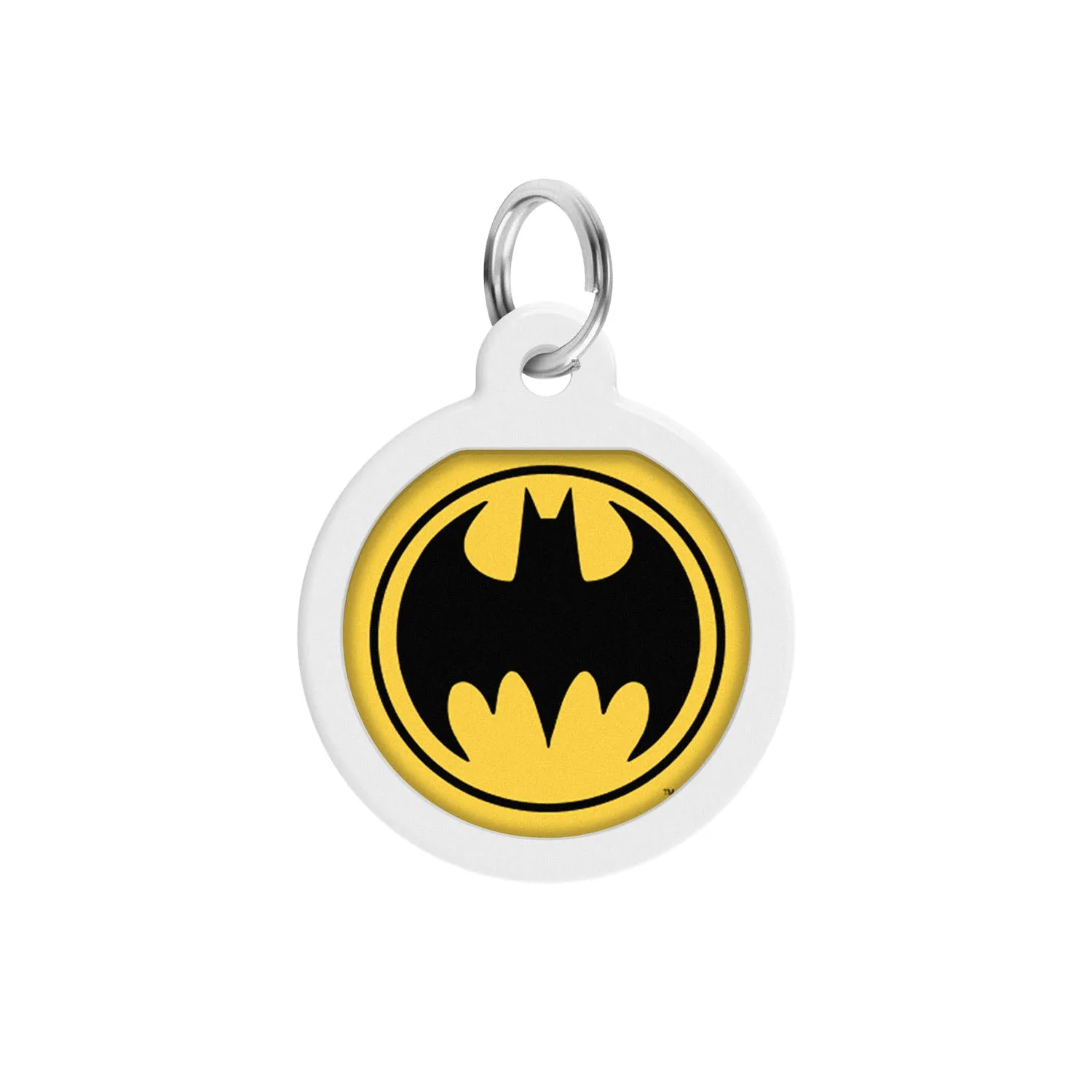 WAUDOG Smart ID metal pet tag with QR-passport, "Batman logo" -0625-1006