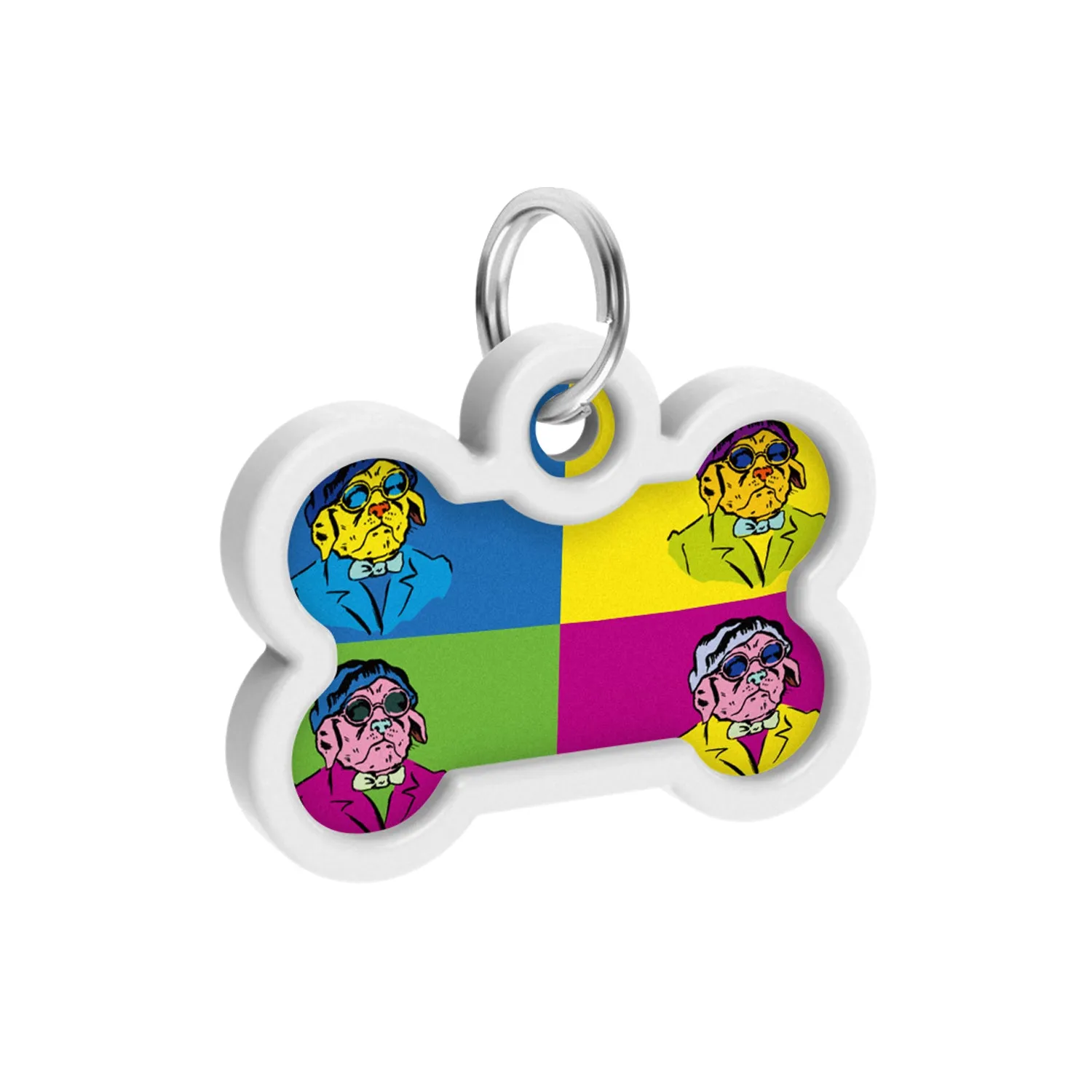 WAUDOG Smart ID metal pet tag with QR-passport, "Buldogs"  - 0640-0220