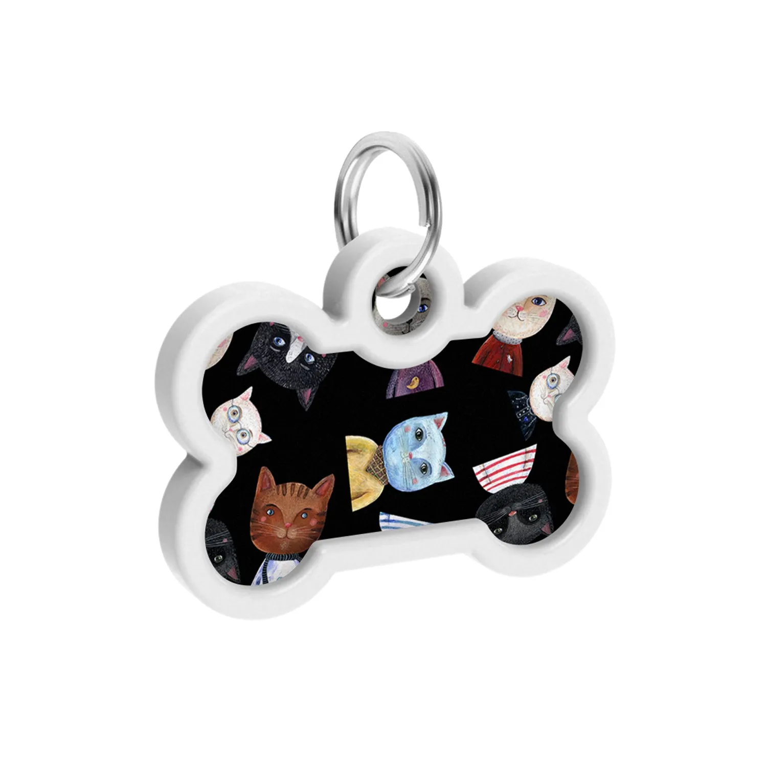 WAUDOG Smart ID metal pet tag with QR-passport, "Cats" -0640-0216
