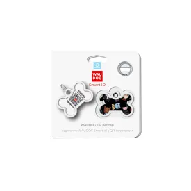 WAUDOG Smart ID metal pet tag with QR-passport, "Cats" -0640-0216