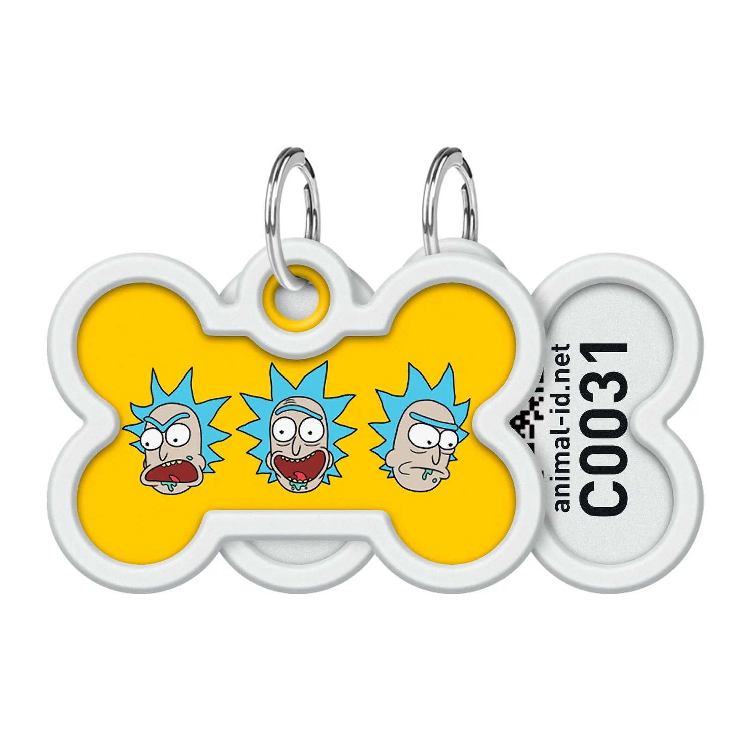 WAUDOG Smart ID metal pet tag with QR-passport, "Rick and Morty 3" - 231-0282
