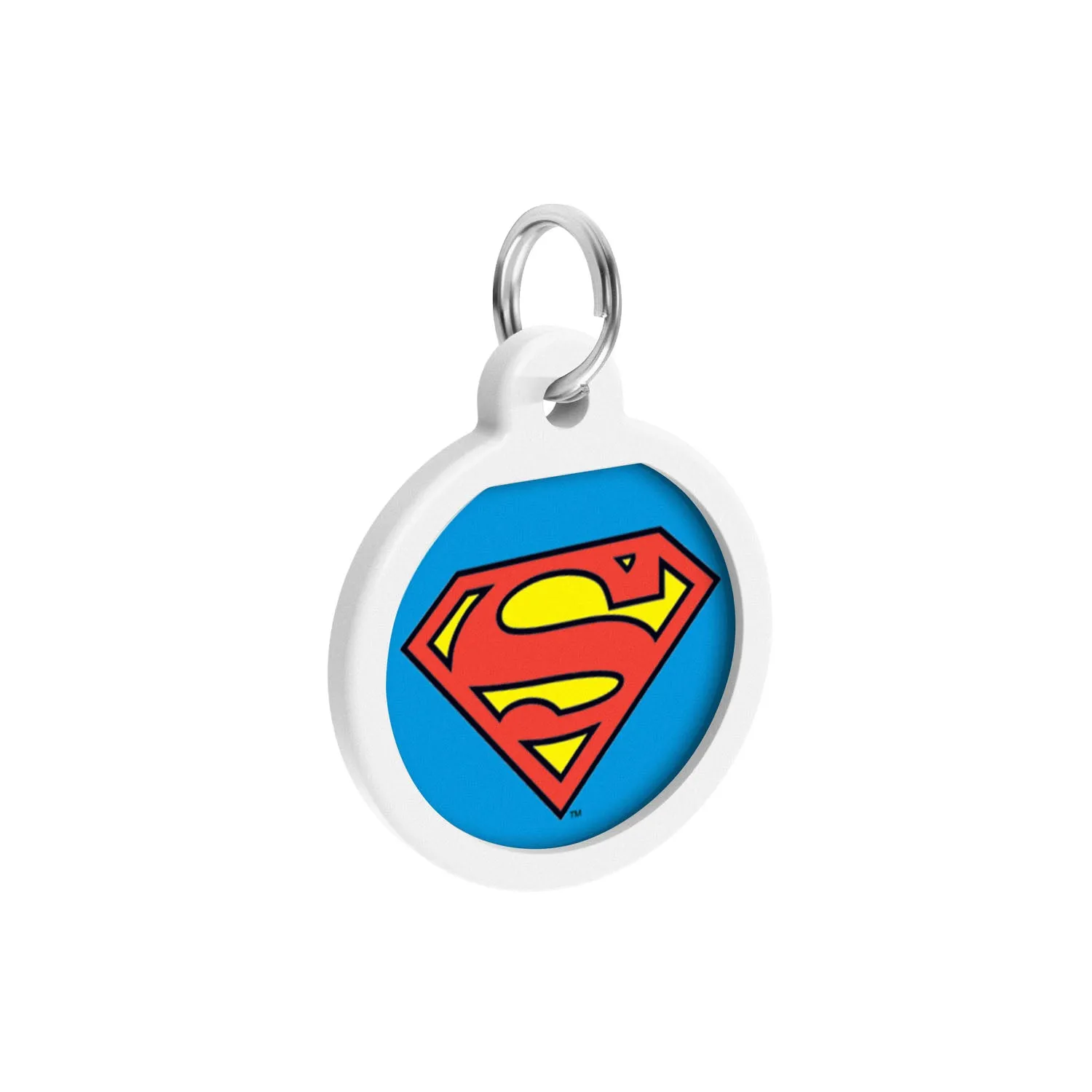 WAUDOG Smart ID metal pet tag with QR-passport, "Superman is hero"  -0625-1009