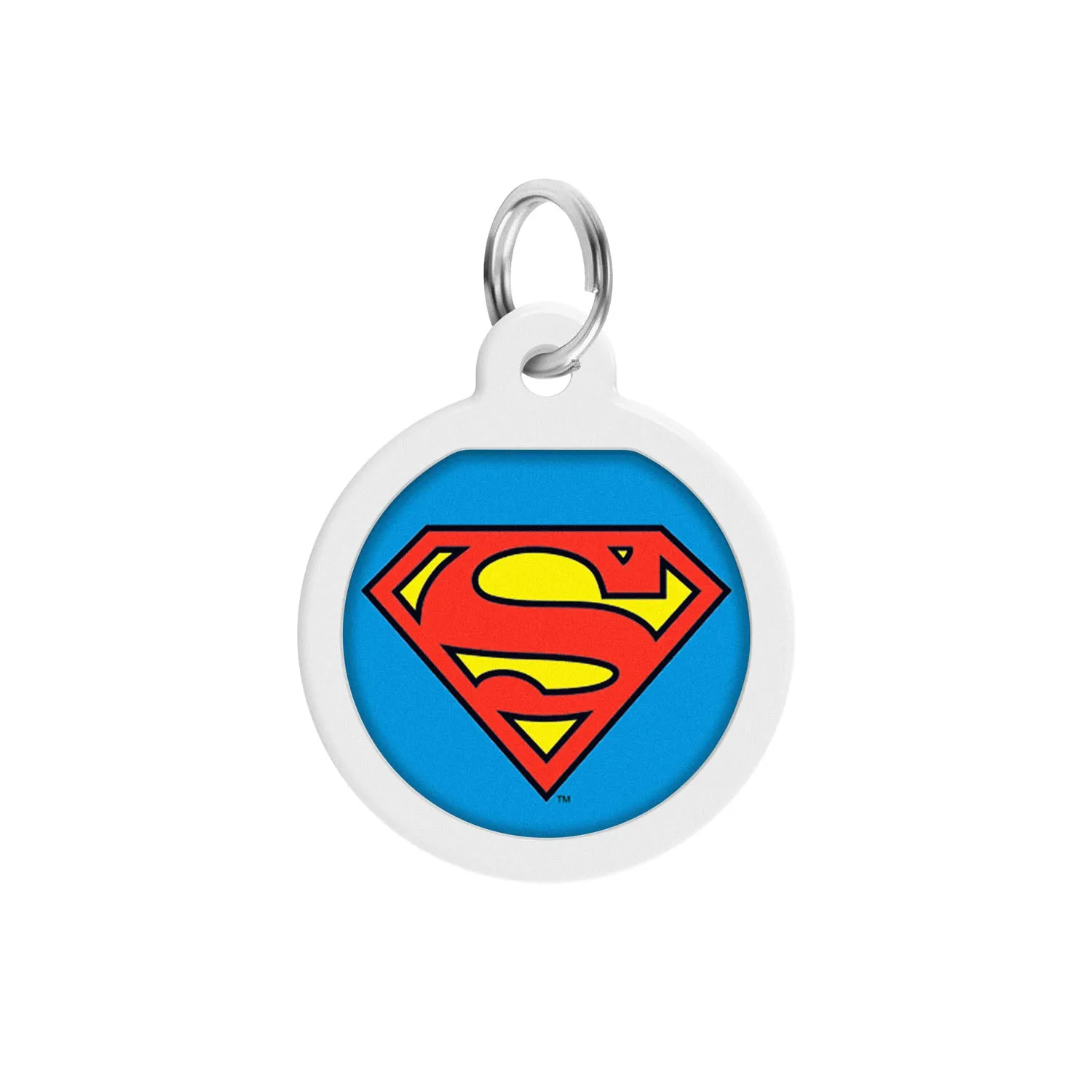 WAUDOG Smart ID metal pet tag with QR-passport, "Superman is hero"  -0625-1009