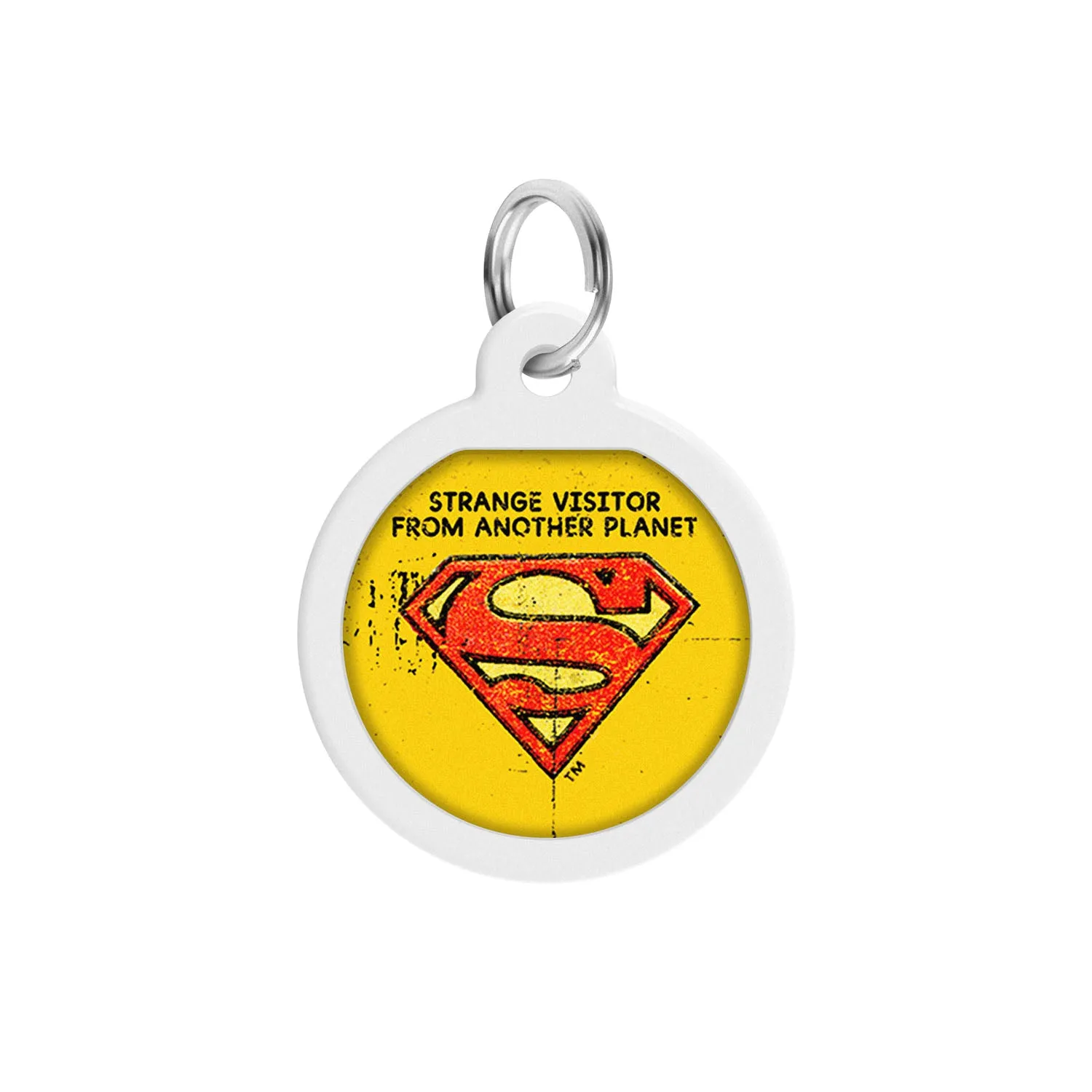 WAUDOG Smart ID metal pet tag with QR-passport, "Superman vintage" -0625-1011