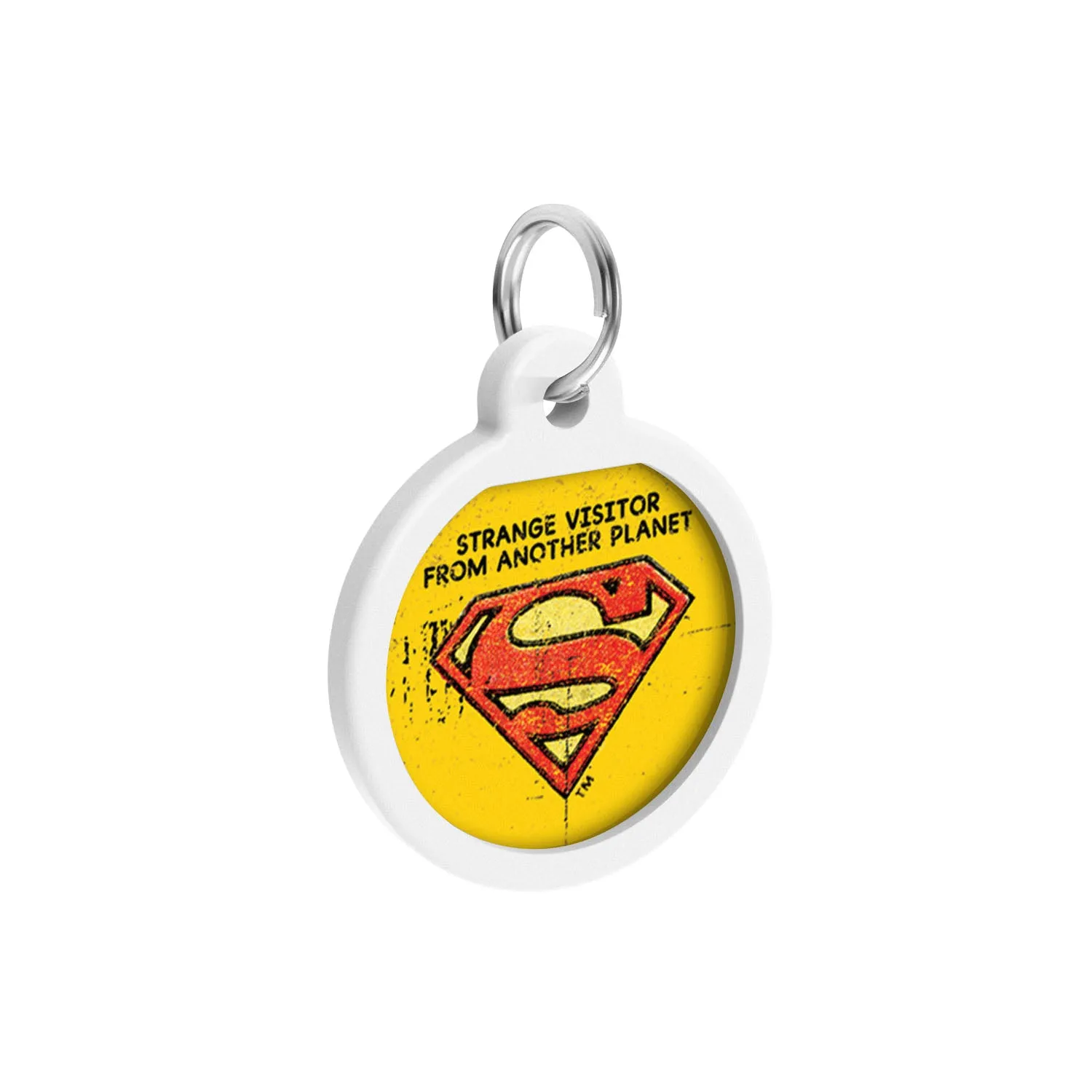 WAUDOG Smart ID metal pet tag with QR-passport, "Superman vintage" -0625-1011