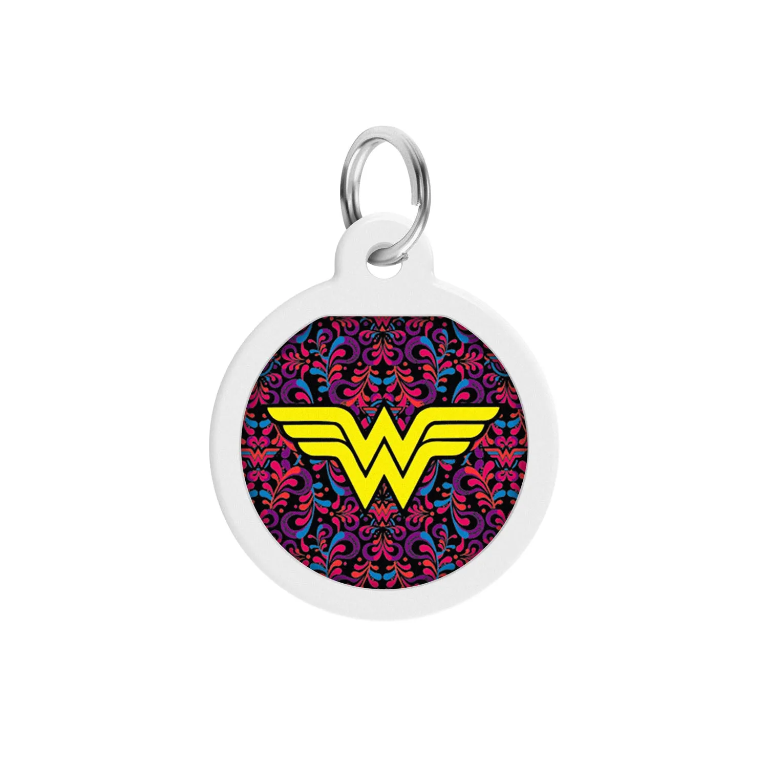 WAUDOG Smart ID metal pet tag with QR-passport, "Wonder Woman 3" -0625-1018
