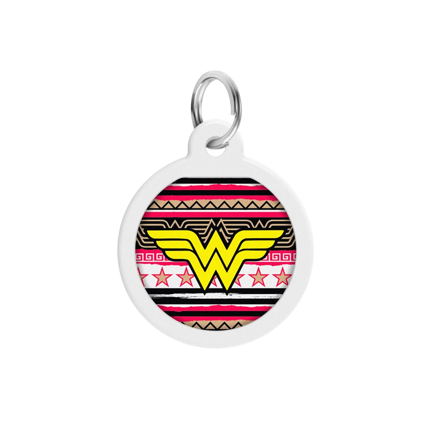WAUDOG Smart ID metal pet tag with QR-passport, "Wonder Woman 4" -0625-1019