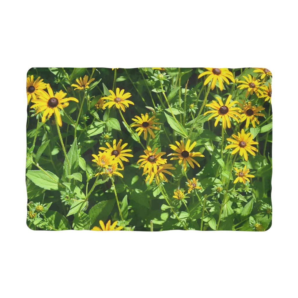 Yellow Flowers Sublimation Pet Blanket