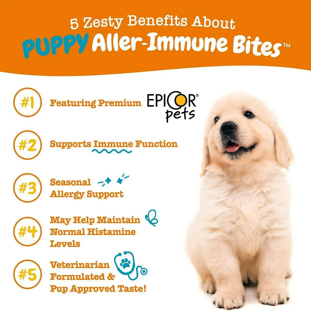 Zesty Paws Puppy Aller-Immune Bites Lamb Flavored Chews for Puppies (90 ct)